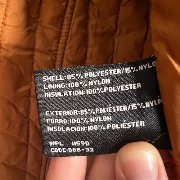 Vintage Weatherproof Red Quilted Single Breasted Insulated Coat Size M - Picture 8 of 10